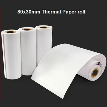 10 ролки 80x30mm термична хартия касов апарат хартия за 80mm мобилен POS принтер мини принтер аксесоари