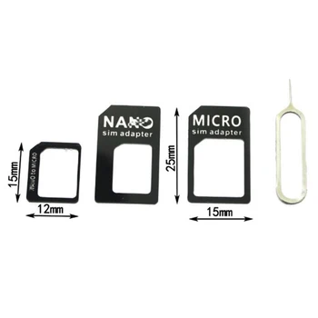 10pc 4in1 Nano SIM карта адаптер комплект микро SIM стандартен SIM карта конвертор с игла за Huawei за Samsung USB безжичен рутер