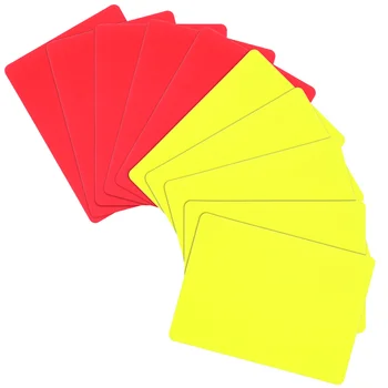 10pcs Спортни червени жълти картони Съдия Практически карти Футболни карти за спортни
