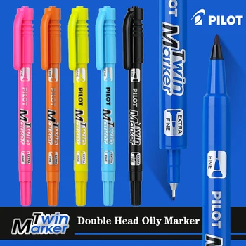 12 цвят набор пилотни маркери SCA-TM двойна глава масло базирани CD писалка живопис изкуство инсулт кука писалка цветни бързо сушене училищни пособия