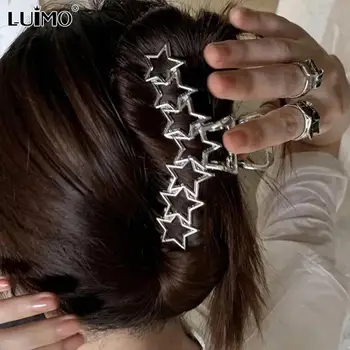 1Pc High-Quilty Metal Hollow Star Oval Love Hair Claws Sweet And Simple Hair Clip Дамски аксесоари за коса