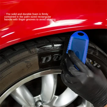 1бр Кола колело полиране кола гъба четка ABS пластмаси измиване почистване четка гъба четка кола чисти детайли аксесоари
