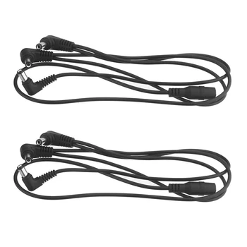 2X Vitoos 3 начина електрод Daisy верига сноп кабел медна жица за китарни ефекти захранване адаптер сплитер черен
