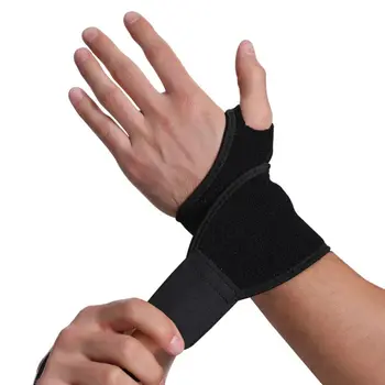 2pcs Регулируеми китката скоба маншет ръкавици черен дишаща китката протектор лек еластичен плат спортен маншет работа