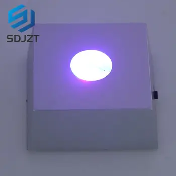 3 LED цветна светлинна базова светлина Лазерно въртящ се кристален дисплей Базов държач за стойка Стъклени прозрачни обекти У дома