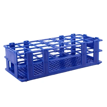 3X Синя пластмаса 21 дупки Кутия Rack Holder за 50ML центрофужни тръби