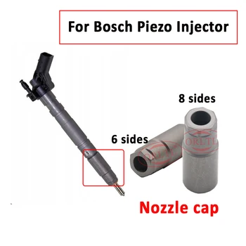 4 броя за Bosch Piezo 0445115/116/117 Впръскване 8 страни 6 страни Дюза за инжектор за гориво Гайка Дизелов инжектор Капачка на дюзата