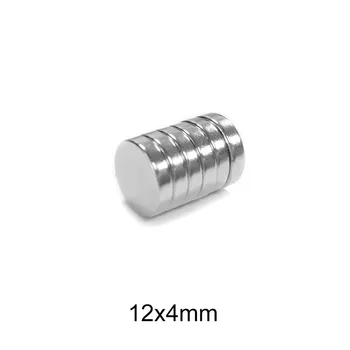 5/10/20/50/100PCS 12x4 mm диск редки земни неодимов магнит 12x4mm кръгли постоянни NdFeB магнити силни 12 * 4 мм