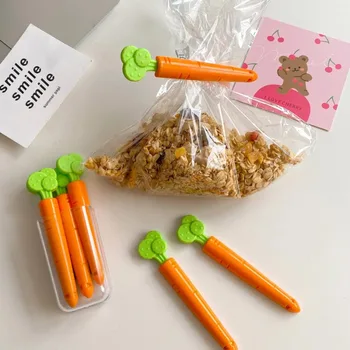 5PC запечатване щипки храна чанта затваряне клип карикатура морков форма влага доказателство скоба пресни водене запечатване клип кухненски аксесоари