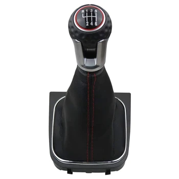 6 Скоростен копче за превключване на предавките Комплект за капак на багажника на маншета Копче за превключване на предавките за голф 5 6 MK5 MK6 GTD R32 R20 2004-2013