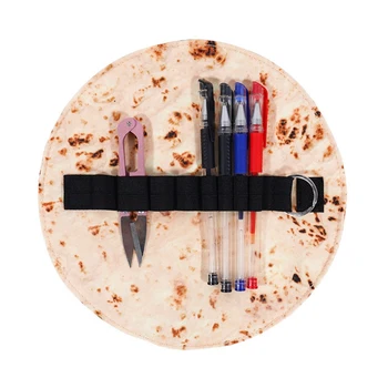 Burrito писалка молив случай канцеларски писалка молив торбичка притежателя грим ролка случай чанта за грим четка, четка, писалка