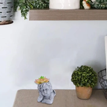 Creative смола мухъл за плантатори трайни DIY момиче форма силиконова форма за цимент занаяти градини и декорация на маса