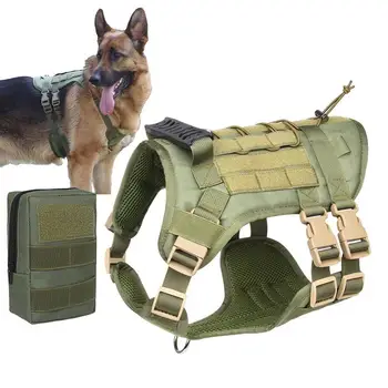Dog Harness NO PULL Светлоотразителни дишащи регулируеми домашни любимци Harness Dog Vest Залепени Открит ходене куче яка каишка Pet Supplies
