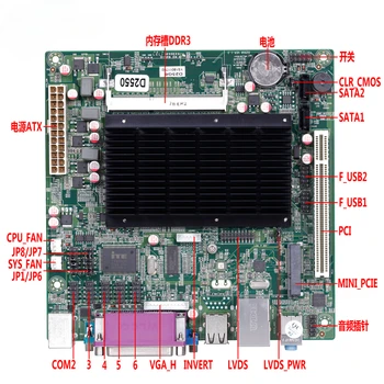 ELSKY Fanless Mini-ITX b450 дънна платка D2550 поддържа RS485 и 24bit LVDS IoT SO-DDR3 Max.8GB RAM Realtek 8111E 1000Mbps