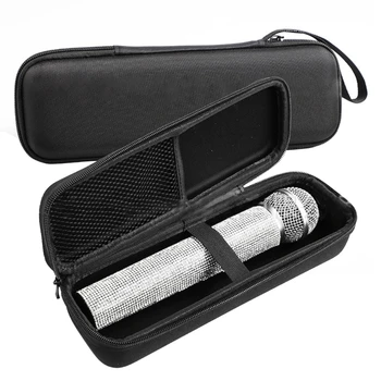 EVA твърд калъф универсален микрофон кутия за съхранение защитна торбичка протектор микрофон случай чанта с вътрешен джоб