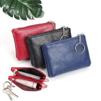 Fashion Selling New Double-zipper Small Wallet Small Carry Hand-on Bag Mini Purse Portable Small Multi-color