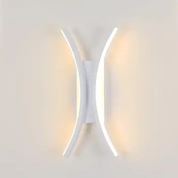 Goeco LED вътрешна стенна светлина, 16W модерна стенна лампа, топла бяла светлина 3000K, за коридор спалня хол стълбище