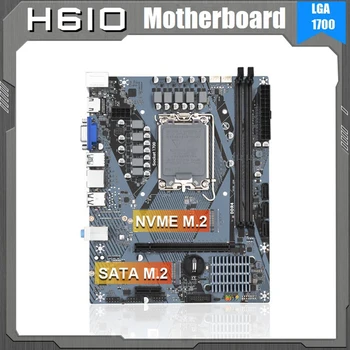 H610M PCB дънна платка H610M R200 LGA1700 2XDDR4 слотове до 64G M.2 Nvme PCI-E5.0 X16 за 12/13 поколение CPU
