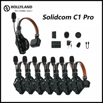 Hollyland Solidcom C1 Pro Безжични домофонни комуникационни слушалки Дистанционно микрофон за слушалки с едно ухо 1100ft 350m Los Range