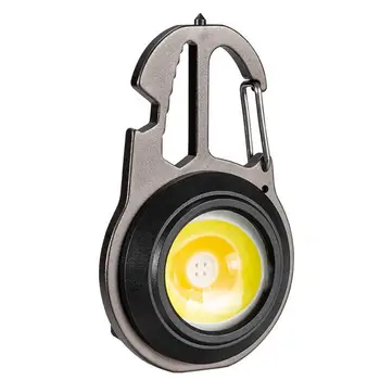 LED фенерче ключодържател магнитен ключодържател фенерче с клип и отварачка за бутилки мини светлина с инструмент за чупене на прозорци 7 режима