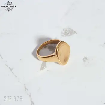 LESIEM смола сексапил Златен цвят размер 6 7 8 Джолан Пръстени за жени Неправилен вдлъбнат пръстен пръстен мъже цени в евро