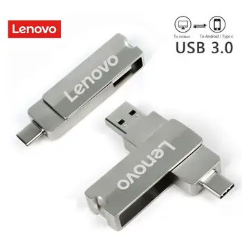 Lenovo 2-в-1 USB 3.0 флаш памет 256GB памет 64GB 512GB 2TB 1TB флашка 32GB високоскоростна USB дискова светкавица за таблет