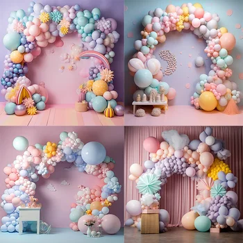 Mehofond фотография фон дъга арка балон принцеса момиче рожден ден парти торта Smash портрет декор фон снимка Studi