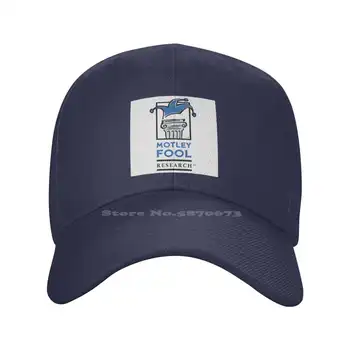 Motley Fool Research Logo Print Graphic Casual Denim cap Плетена шапка Бейзболна шапка