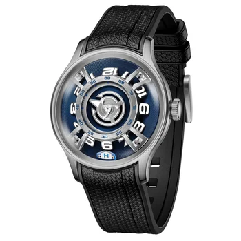 OBLVLO 41mm автоматичен механичен часовник мъже японско движение супер светлинен водоустойчив сапфир кожа луксозен спортен ръчен часовник