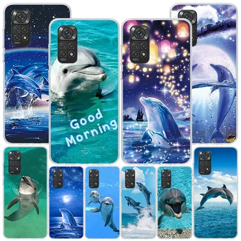 Ocean Animal сладък делфин Phnoe случай за Xiaomi Redmi Забележка 12 11S 11E 11 10S 10 Pro Plus 9 9S 11T 9T 8 8T 7 Глобален уникален капак