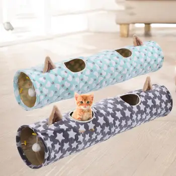 Pet тунел играчка със звукова хартия голямо пространство сгъваема котка играе тунел тръба играчка котка доставки