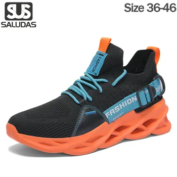 SALUDAS Мъжки маратонки Дишащи обувки за бягане Спортна мода на открито Удобни ежедневни обувки Тест за физическа годност Обувки за бягане