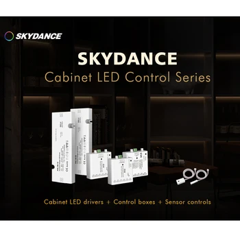  Skydance 12V 6CH RF & сензор синхронен DIM / едноцветен / CCT контролна кутия 60W ултра-тънък постоянно напрежение LED драйвер захранване