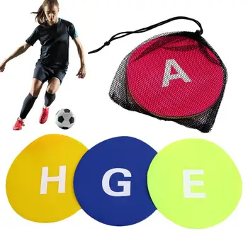 Soccer Sports Spot Markers 7.87in Тренировъчни маркери Плоска флуоресцентна скорост Agility обучение и бормашини Non Slip 10pcs Poly Dots