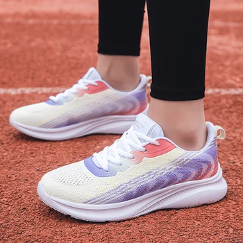 Summer Mesh цветни цветове дамски обувки леки маратонки обувки за бягане дишаща случайни открит тенис спортни маратонки женски