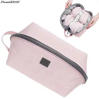Travel бельо чанта за съхранение, опаковане чанта организатор за сутиен с мулти-джоб чанта - пътуване бельо куб голям капацитет тоалетна