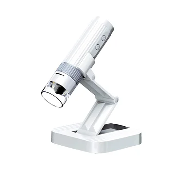 USB цифров микроскоп, 50X-1000X ръчен микроскоп камера, 1080P HD монета микроскоп, мини камера лупа, бял
