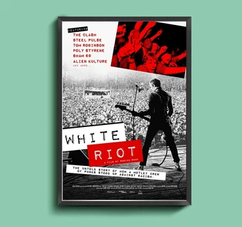 White Riot Movie Poster Home Стенопис Декорация (без рамка)