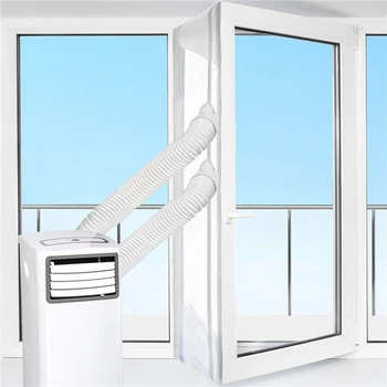 Window Seal за преносим климатик прозорец печат с цип и бързо лепило бяло