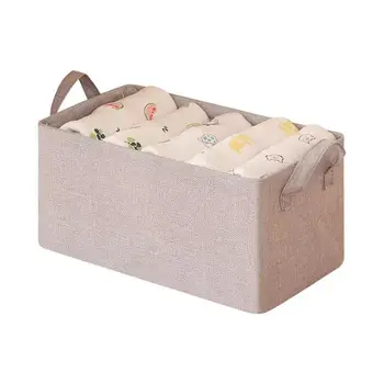Z4614 Кутия за съхранение на дрехи плат памук и бельо сгъваема кошница за съхранение артефакт