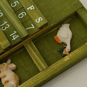 for Creative Cartoon Farm Calendar Wood Calendar For Home Kitche Dropship