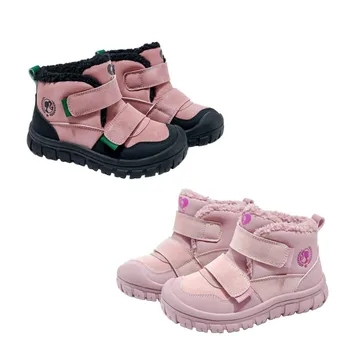 Аниме Барби малки ботуши карикатура сладки деца зимни топли обувки Kawaii момичета случайни открит спорт плюс руно памук обувка