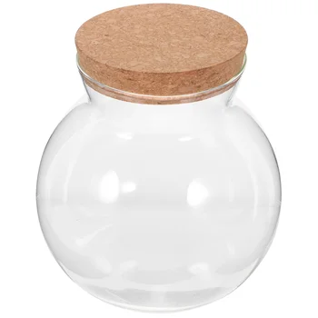 Ароматизиран буркан за съхранение на чай Държач за бонбони за закуски Уплътнение Контейнер за стъклени кутии Празен корк с капак