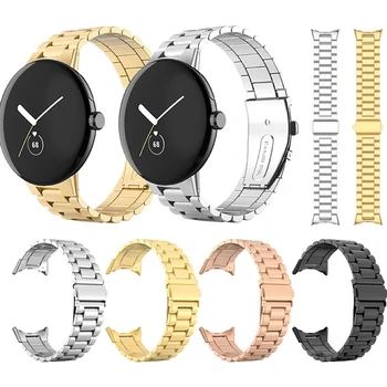 Без пропуски Класическа катарама метална каишка от неръждаема стомана за Google Pixel Watch 2 лента за Pixel Watch Гривна Замяна Watchband