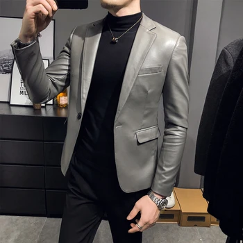 Бутиков мъжки моден бизнес корейски случайни джентълмен личност тънък плътен цвят британски стил сватба елегантен домакин блейзър