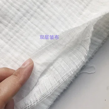 Двуслоен Seersucker Crepe Fabric Удобна за кожата риза Начало Дрехи Шевни аксесоари