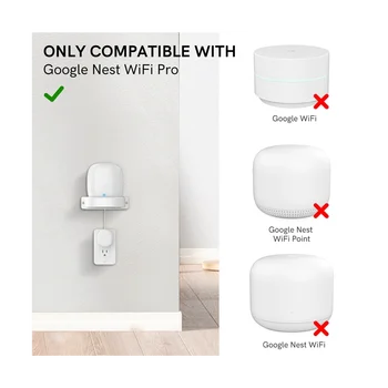 За Google Nest WiFi Pro стена монтаж скоба интелигентен високоговорител стена за съхранение скоба база, 1 бр