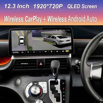 За Toyota Sienta 2016~2019 12.3'' Широкоекранен автомобилен видео плейър 2Din радио стерео мултимедия Carplay Head Unit 128GB Android 13