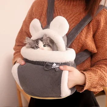 Зимна котка котка навън външна раница вътрешна котешка тоалетна сладка котка доставки котка чанта