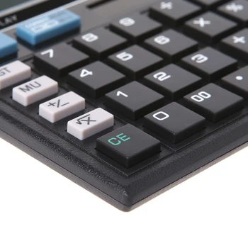 Инструменти за финансово счетоводство12 цифри Електронен калкулатор + слънчева 2 мощност
